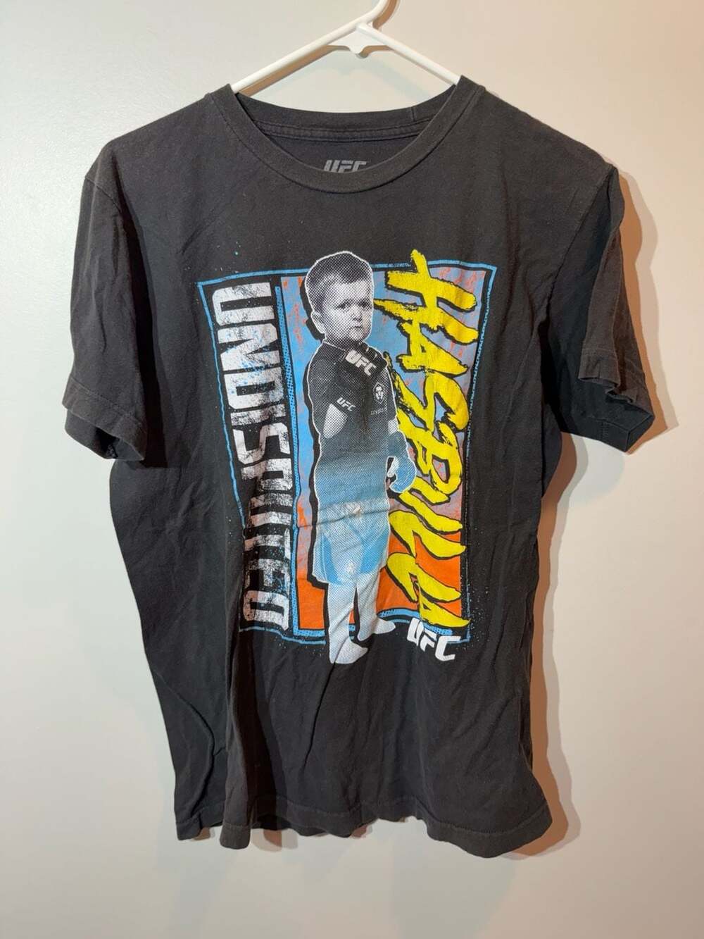 UFC Hasbulla Undisputed Black Graphic T-Shirt Men's Size M